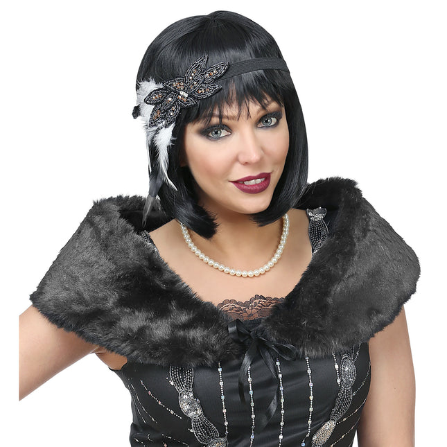 Set di accessori Roaring Twenties 20S nero 2 pezzi