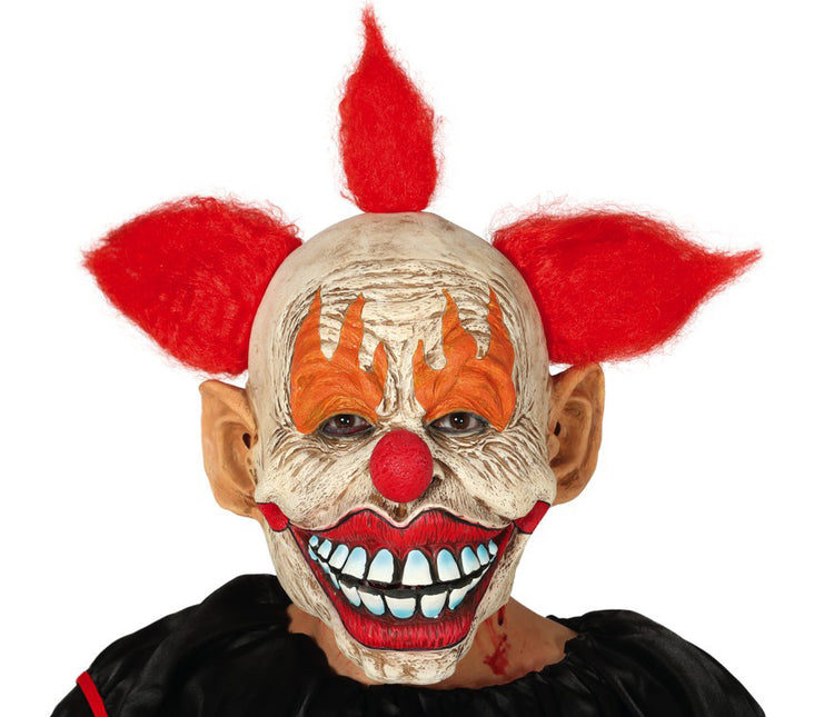 Capelli con maschera da clown di Halloween