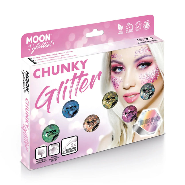 Moon Glitter Holographic Chunky Glitter Purple 3g