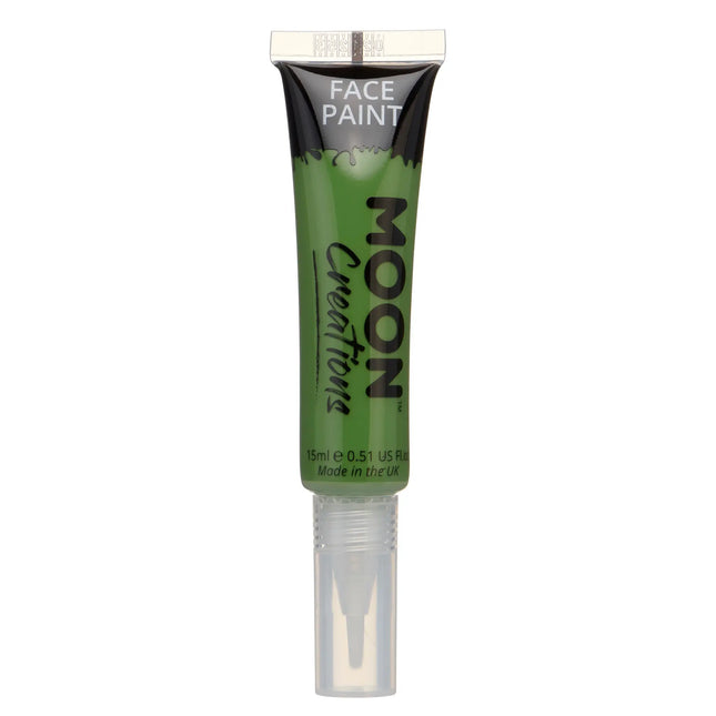 Moon Creations Vernice per il viso con pennello applicatore verde 15ml