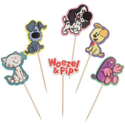 Woezel En Pip, cupcake toppers 6 pezzi