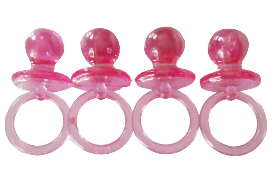 Tettarelle per bambini in cristallo rosa 4 pezzi