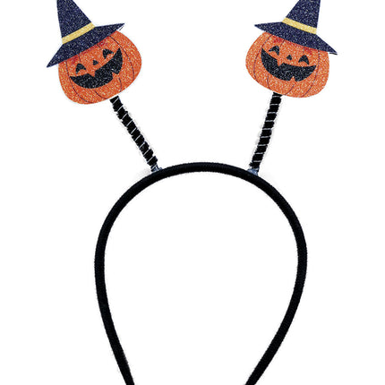 Cerchietto di Halloween con zucche e cappello