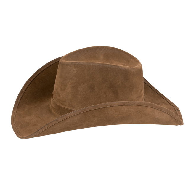 Cappello da cowboy in finta pelle marrone 43cm