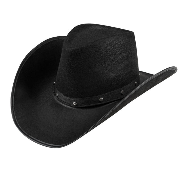 Cappello da cowboy nero 45 cm