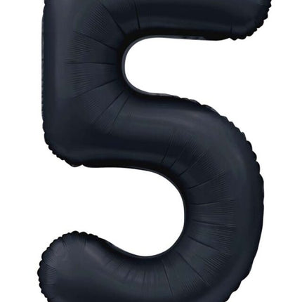 Palloncino numero nero 5 anni lucido 86 cm