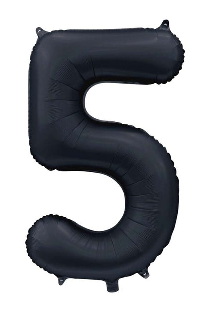 Palloncino numero nero 5 anni lucido 86 cm