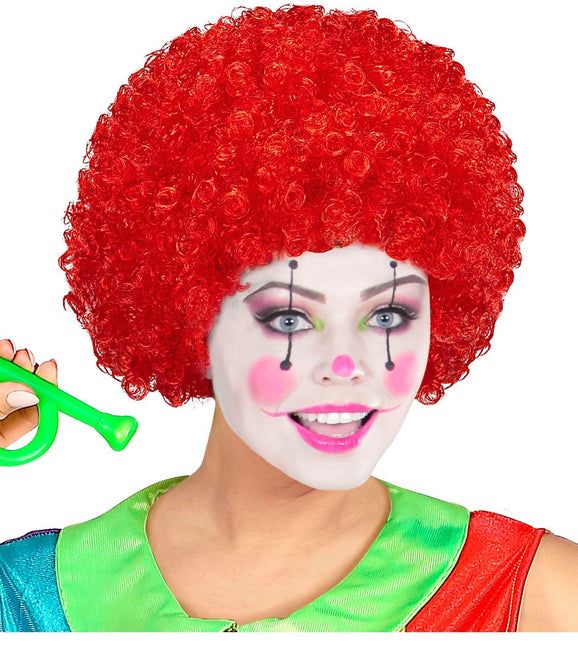 Parrucca rossa riccioli da clown