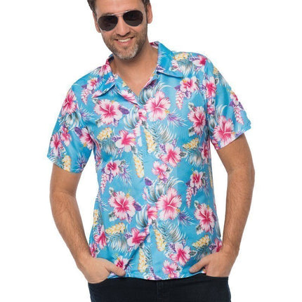 Camicia hawaiana blu