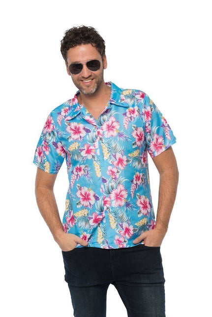 Camicia hawaiana blu