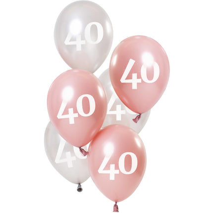 Palloncini 40 anni rosa 23cm 6pz