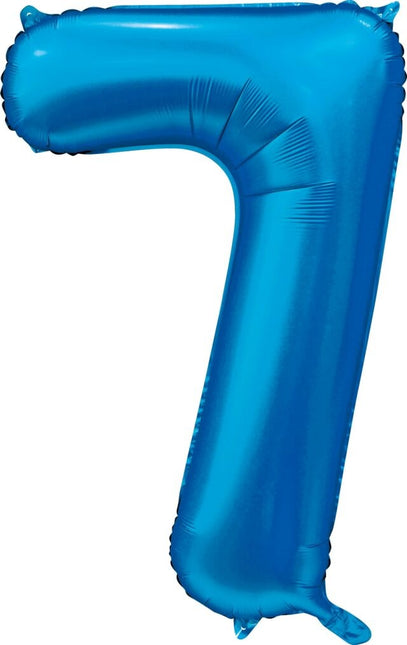 Palloncino figura blu 7 anni lucido 86 cm