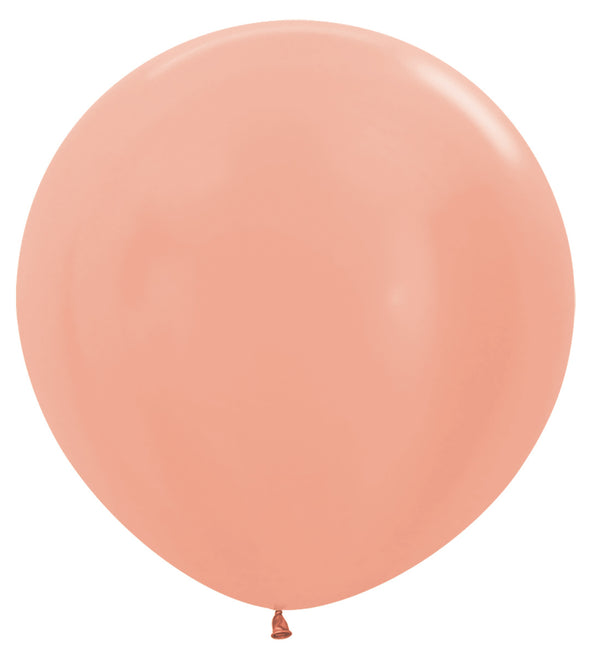 Palloncini metallizzati oro rosa 91cm 2pz