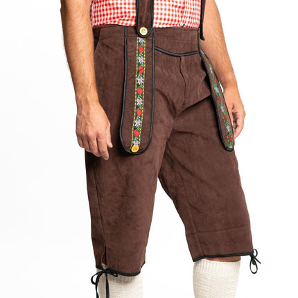 Lederhosen Lang Marrone Scuro