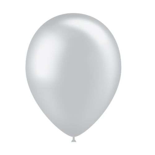 Palloncini argento metallizzati 25cm 10pz