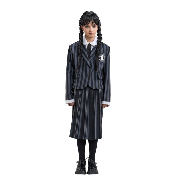 Costume Wednesday Uniforme scolastica nero/grigio bambino