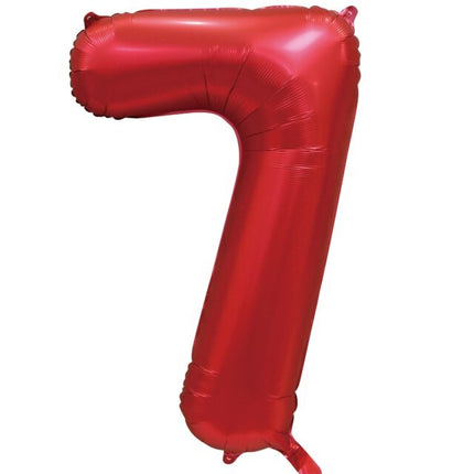 Palloncino rosso figura 7 anni lucido 86 cm