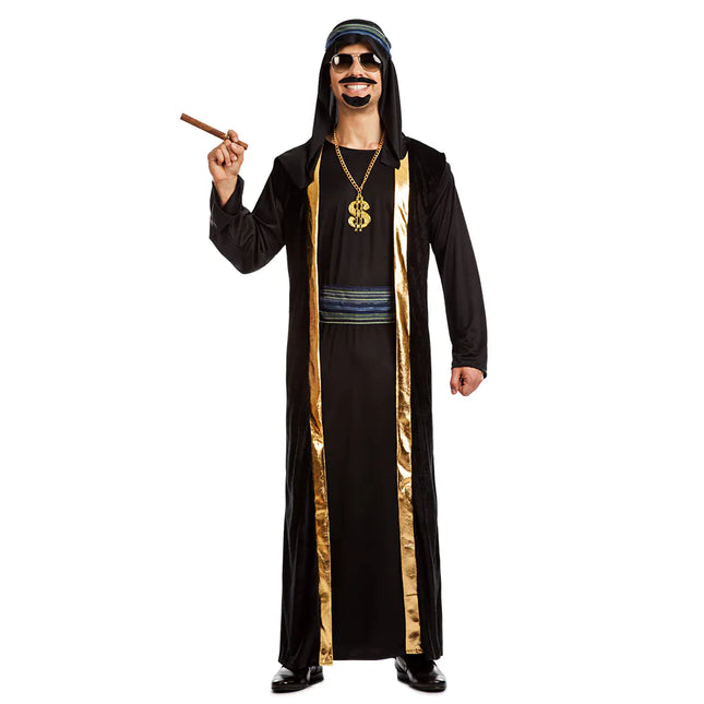 Costume da sceicco uomo oro nero