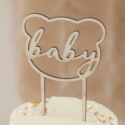 Cake topper Baby Wood 16cm