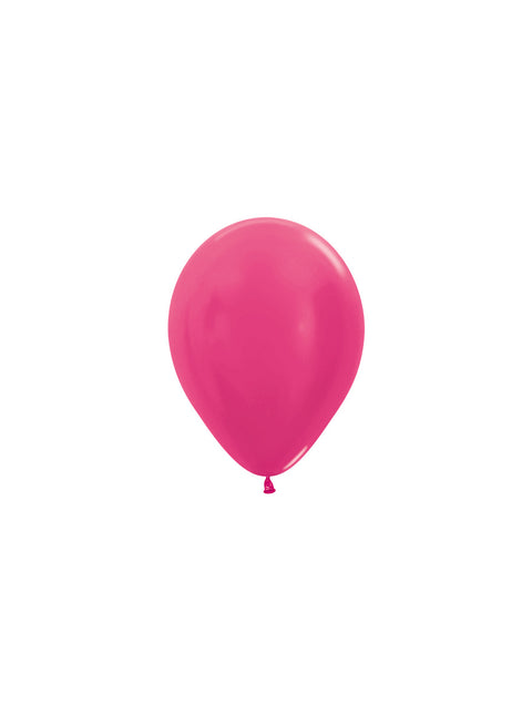 Palloncini metallizzati fucsia 12cm 50pz