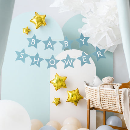 Ghirlanda di stelle blu per baby shower 3m