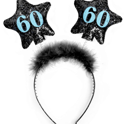 Fascia per capelli 60 Years Stars nera