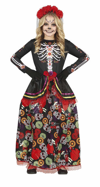 Costume Dia De Los Muertos Ragazza Fiore