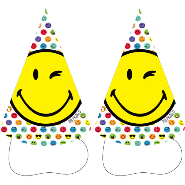 Cappelli da festa Smiley 16cm 8pz