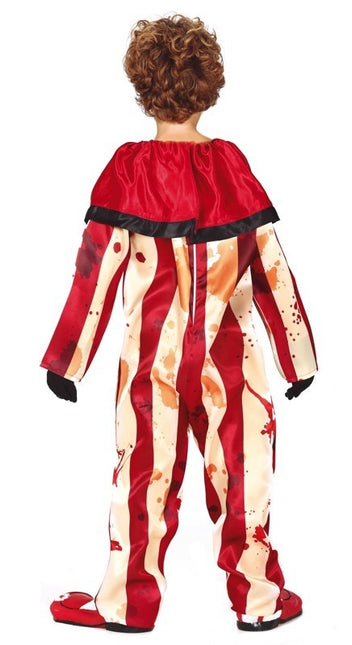 Costume di Halloween da clown per bambino a righe