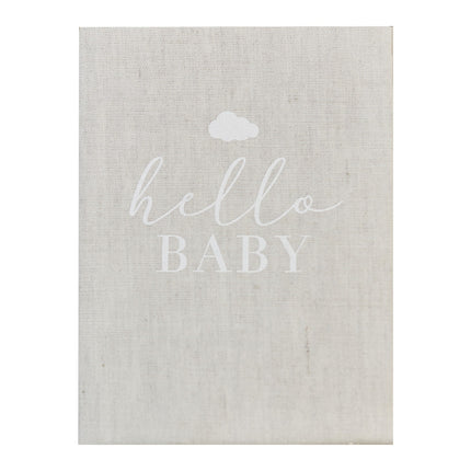 Libro degli ospiti grigio Hello Baby 16cm