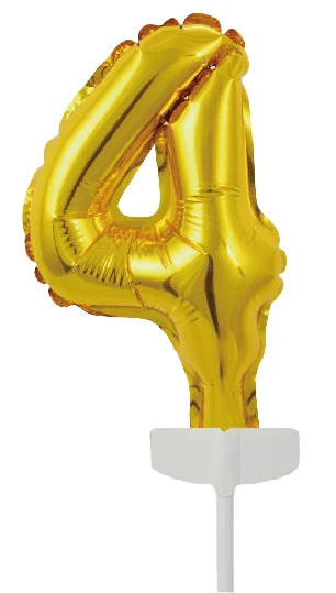 Palloncino in foil oro per torta 6 anni 12,5 cm