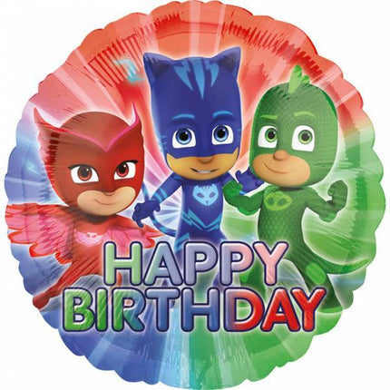 Palloncino ad elio Pj Masks Happy Birthday 45 cm vuoto