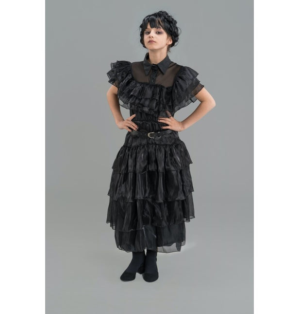 Costume Wednesday Prom Night Dress Nero Bambino