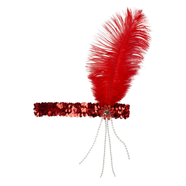 Fascia rossa Flapper Feather