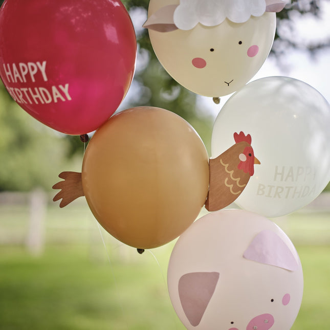 Palloncini Happy Birthday 30cm 5pz