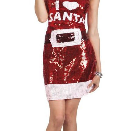 Vestito da Babbo Natale Glitter M