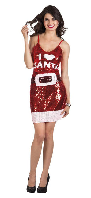 Vestito da Babbo Natale Glitter M