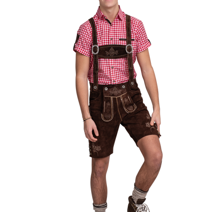 Lederhosen corto marrone