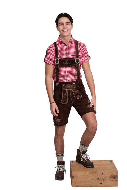 Lederhosen corto marrone