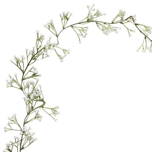 Ghirlanda di fiori bianchi Gypsophilla 1,8 m