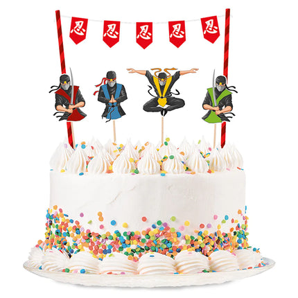 Ninja Cake topper 5 pezzi