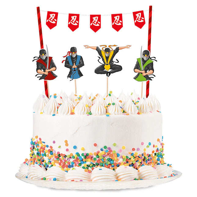 Ninja Cake topper 5 pezzi