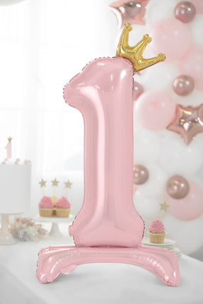 Palloncino Foil Figura 1 Rosa chiaro Standard Vuoto 84cm