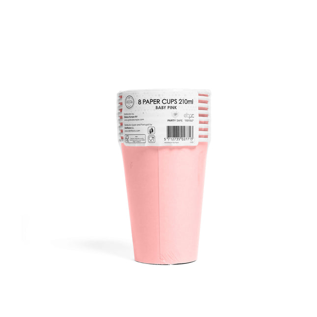 Bicchieri rosa di carta 210ml 8pz