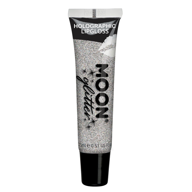 Moon Glitter Holographic Glitter Lipgloss Argento 15ml