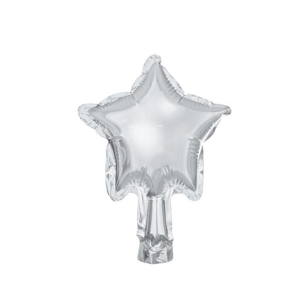 Palloncino ad elio Star Silver Vuoto 12cm 25pz