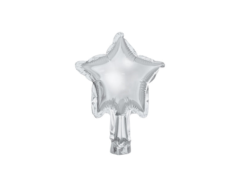 Palloncino ad elio Star Silver Vuoto 12cm 25pz