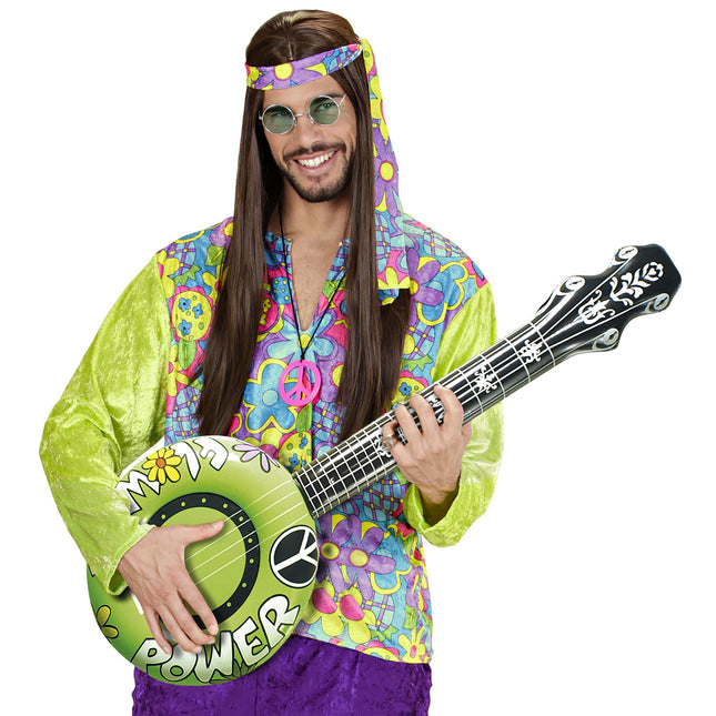 Hippie 60S Finto Banjo Verde Gonfiabile 1m