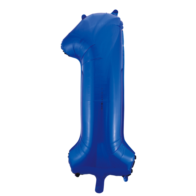 Palloncino Foil Figura 1 Blu XL 86cm vuoto