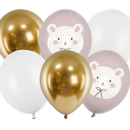 Palloncini Orso Polare Mix 30cm 6 pezzi